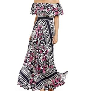 New NWT Eliza J maxi dress off shoulder spring 8